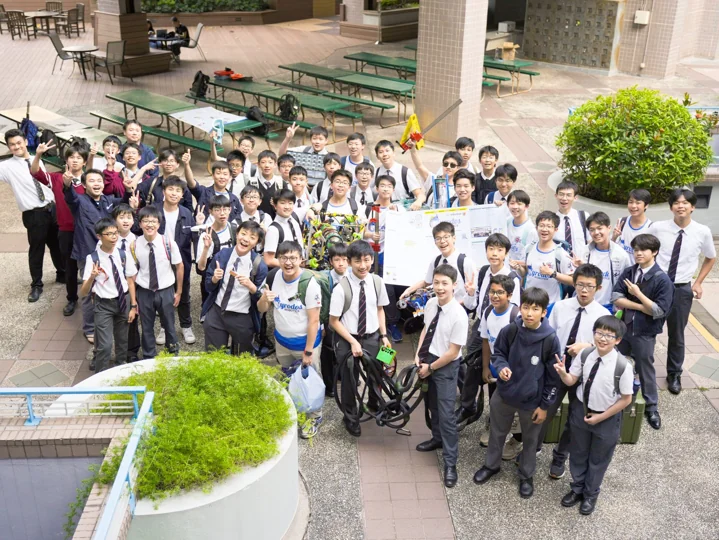 Students and coaches gathered after the competition
